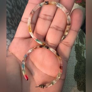 Acrylic multicolor hoops